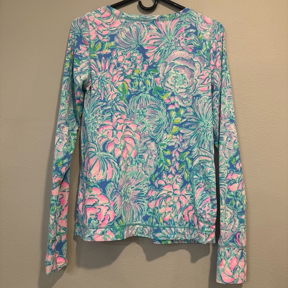Lilly Pulitzer Luxletic Renay UPF Vibrant Floral Long Sleeve Top M - Picture 2 of 7
